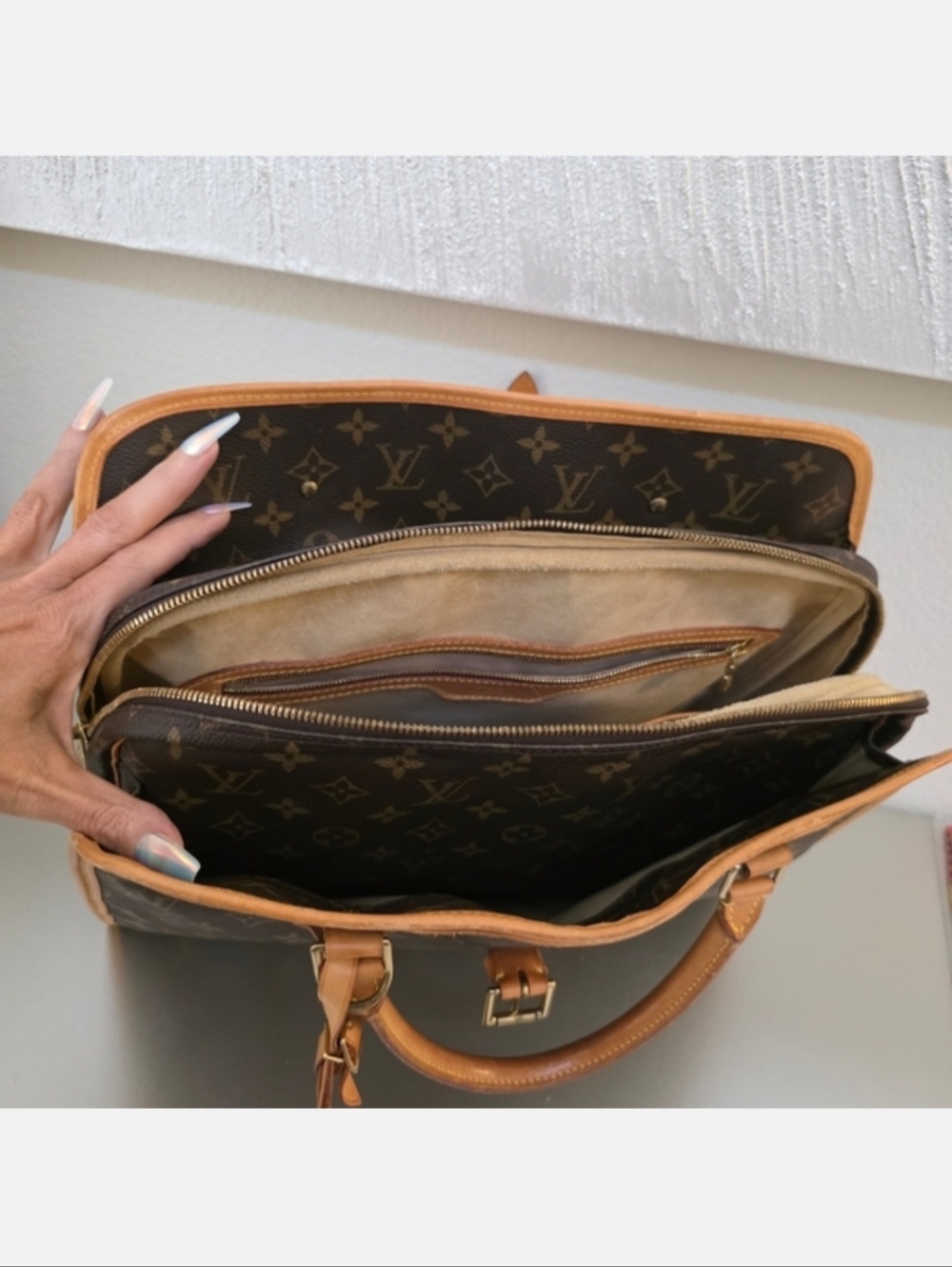 🤎 Louis Vuitton *VERY RARE* Monogram Rivoli Briefcase Tote Satchel Authentic - Picture 11 of 16